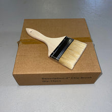 Load image into Gallery viewer, 4"  WOODEN HANDLE CHIP PAINT BRUSHES (box of 12)