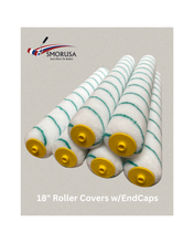 Load image into Gallery viewer, 18" Roller Cover W/ End Caps (3/8 Nap)